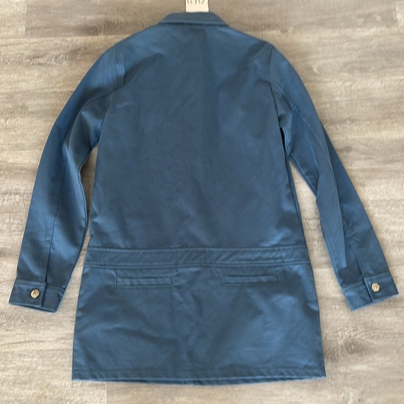 NWT Zara Blue Denim button down Mini Dress Sz S - Picture 9 of 10